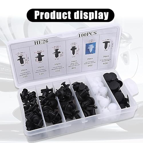 Car Bumper Bolt Fastener Set - 6 Types