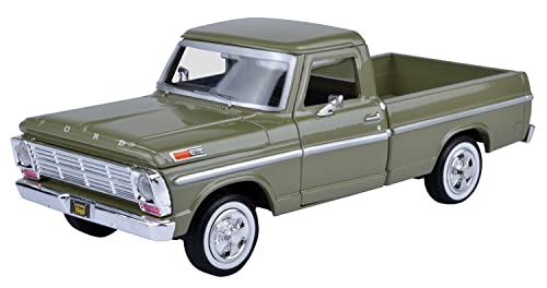 1969 Ford F-100 Pickup, Green - 1/24 Scale Diecast Model Car