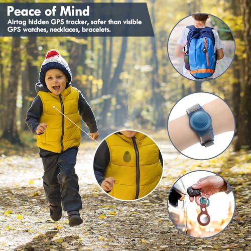 Airtag Holder for Kids & Pets: Anti-Removal GPS Silicone Case