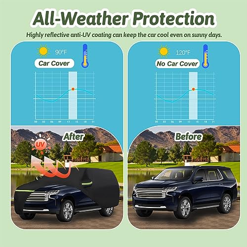 Waterproof Car Cover for Chevy Suburban/GMC Yukon XL/Cadillac Escalade