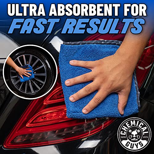 Blue Premium Microfiber Towels (16x16) - Pack of 3