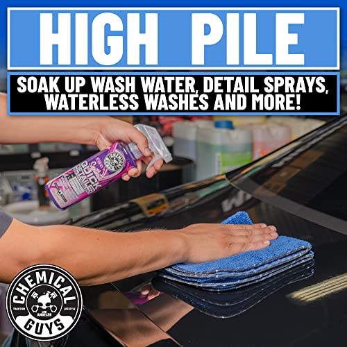 Blue Premium Microfiber Towels (16x16) - Pack of 3