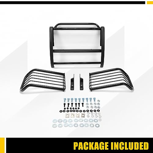 Chevy Silverado GMC Sierra Front Grill Guard - Black Steel