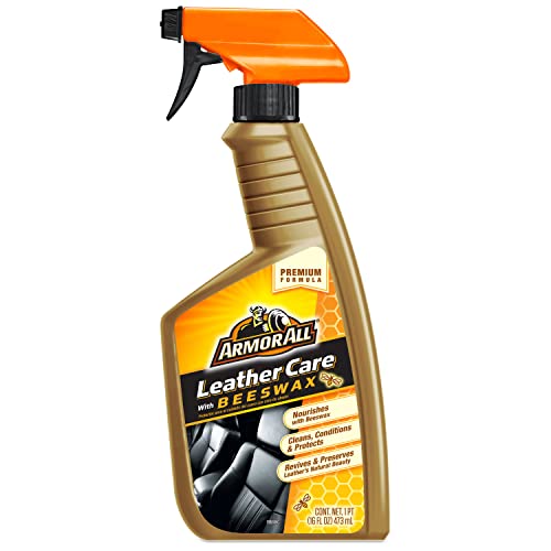 Armor All Car Leather Cleaner Spray, Beeswax Leather Care - 16 Oz