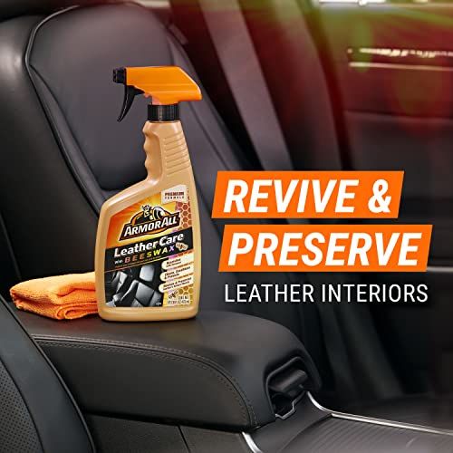 Armor All Car Leather Cleaner Spray, Beeswax Leather Care - 16 Oz