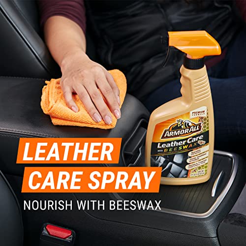 Armor All Car Leather Cleaner Spray, Beeswax Leather Care - 16 Oz