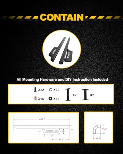KYX Running Boards for Wrangler YJ/TJ 2 Door