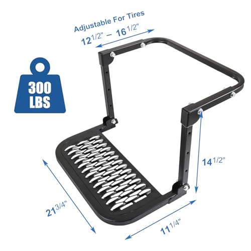 DICMIC Heavy Duty Folding Tire Step for Truck/SUV/RV