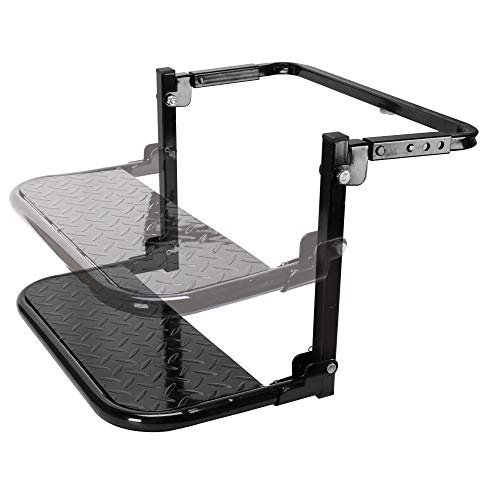 Adjustable folding tire step for extreme off-roading