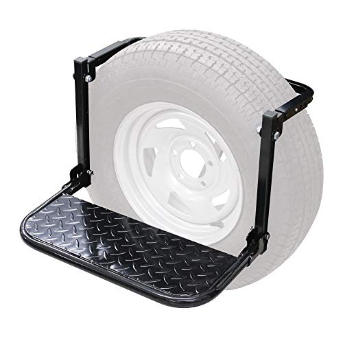 Adjustable folding tire step for extreme off-roading