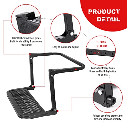 Heavy Duty Folding Tire Steps for Pickup Trucks & SUVs