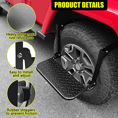 Universal Tire Step for Pickup Truck/SUV, Adjustable, Non-Slip