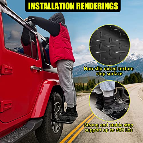 Universal Tire Step for Pickup Truck/SUV, Adjustable, Non-Slip