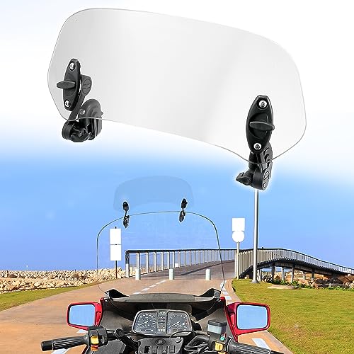 28.5cm Adjustable Clip Motorcycle Windshield Deflector