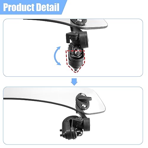 28.5cm Adjustable Clip Motorcycle Windshield Deflector