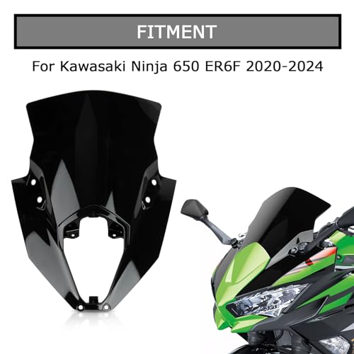Ninja 650 ER6F Windshield - PSLER Windscreen (Black)