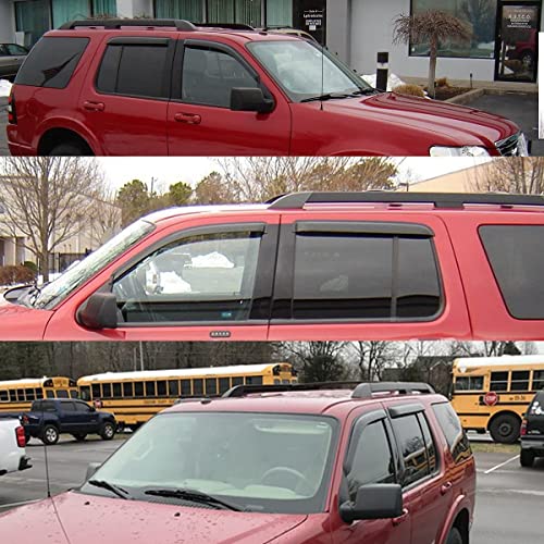 VICOJETOR Side Window Wind Deflector - Fits Ford Explorer - Set of 4