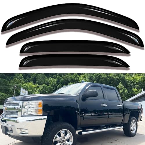 Side Window Visor Rain Guards for Silverado & Sierra