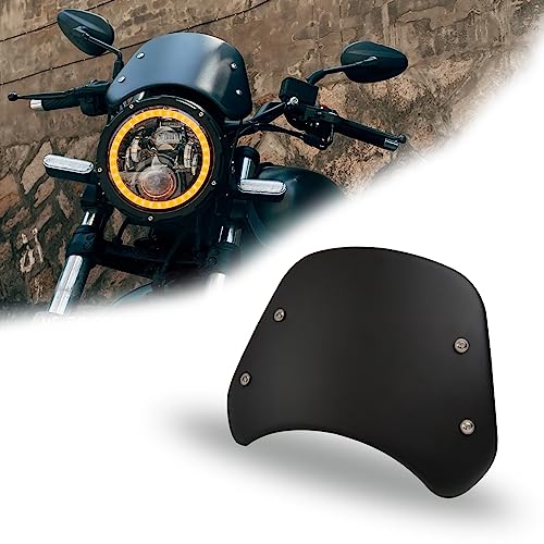 Metal Universal Motorcycle Windscreen with Mount for LED Headlight