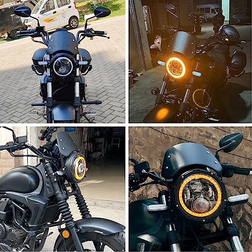 Metal Universal Motorcycle Windscreen with Mount for LED Headlight