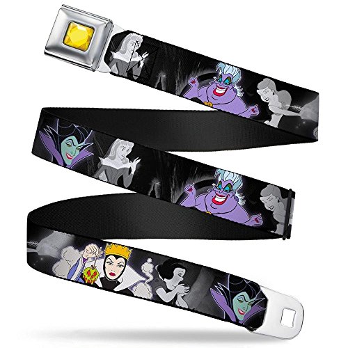 Villains vs. Princesses Seatbelt Belt Collection Black/White