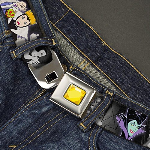Villains vs. Princesses Seatbelt Belt Collection Black/White