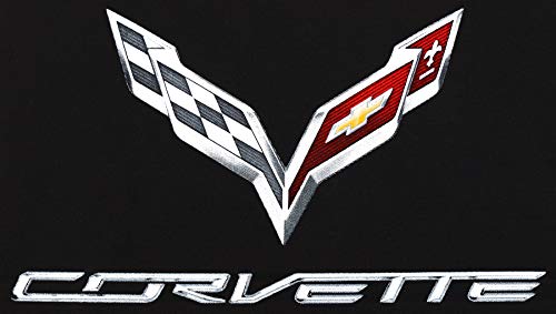 Chevy Corvette C7 Black Crew Neck T-Shirt, Large