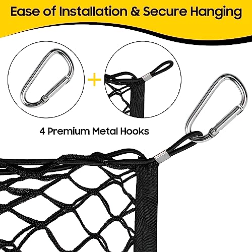 Adjustable Truck Bed Cargo Net, Heavy Duty Storage