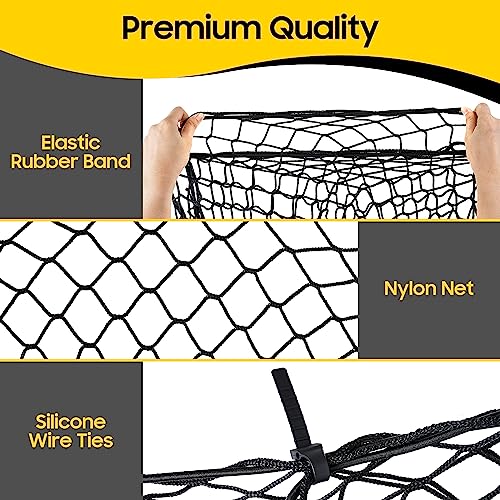 Adjustable Truck Bed Cargo Net, Heavy Duty Storage