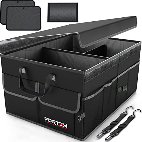FORTEM Collapsible Car Trunk Organizer with Adjustable Straps