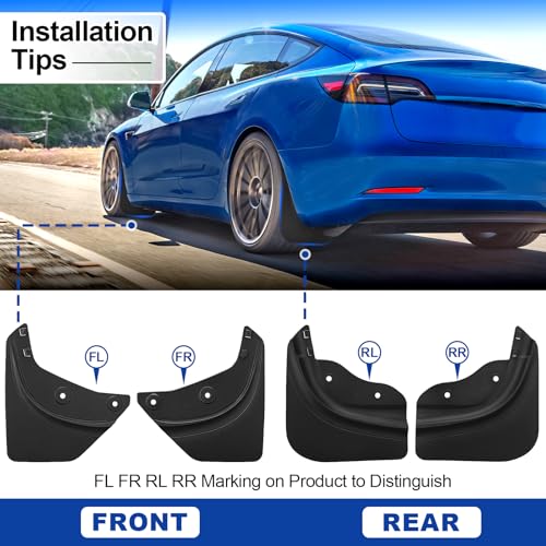 Spurtar Tesla Model Y Mud Flaps 2023-2020 Set