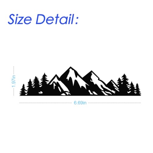 Mountain Car Sticker: Waterproof Vinyl Tree Decal