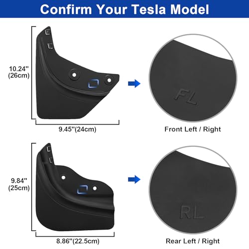 Spurtar Tesla Model Y Mud Flaps 2023-2020 Set