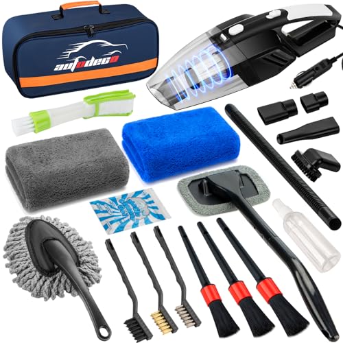 20Pcs Auto Cleaning Kit: Interior Detailing, Handheld Vacuum