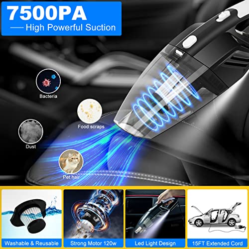 20Pcs Auto Cleaning Kit: Interior Detailing, Handheld Vacuum