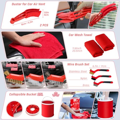 Car Detailing Kit for Cars, Motorcycles, Bikes, Wheels