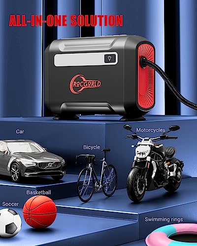 ROCGORLD R8 Portable Tire Inflator | Dual Digital Screen