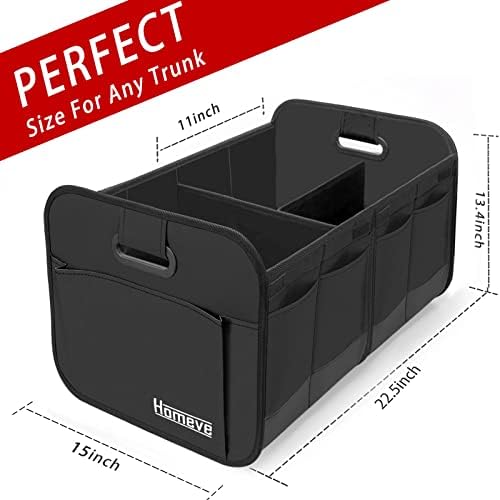 Car Trunk Organizer, Reinforced Handles, Collapsible Storage