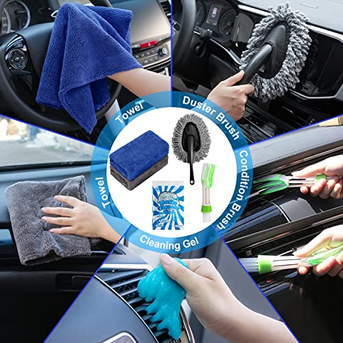 20Pcs Auto Cleaning Kit: Interior Detailing, Handheld Vacuum