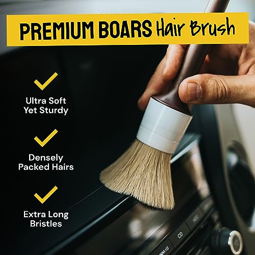 Soft Boars Hair Car Detailing Brush Set