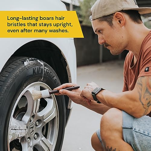 Soft Boars Hair Car Detailing Brush Set