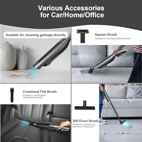 NEXPOW Handheld Car Vacuum - 18000PA, Cordless, Rechargeable