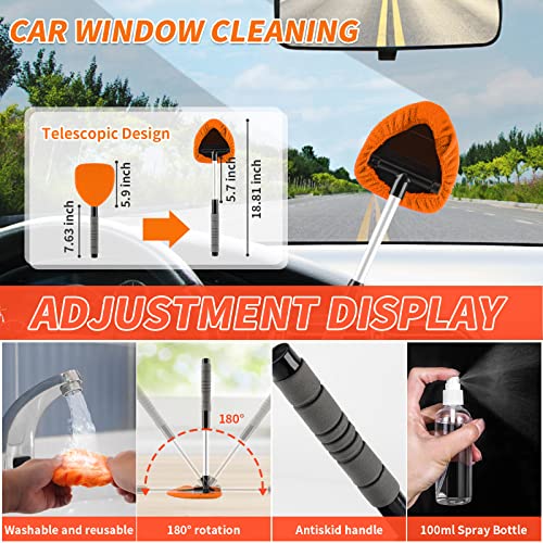 17Pcs Car Cleaning Kit: High Power Vacuum, Detailing Brush, Microfiber