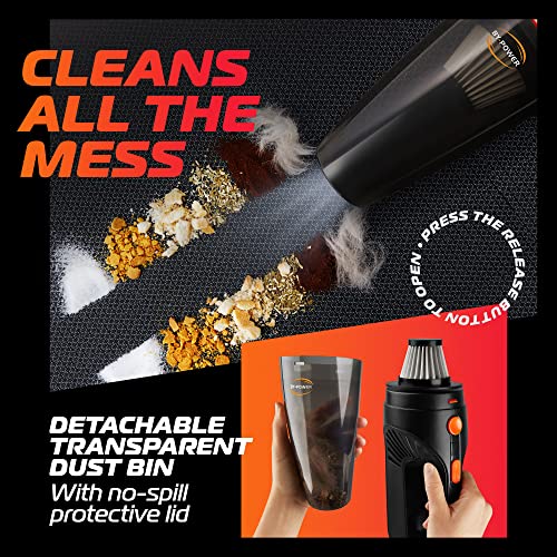 Powerful Portable Car Vacuum Cleaner: Wet and Dry Cleaning