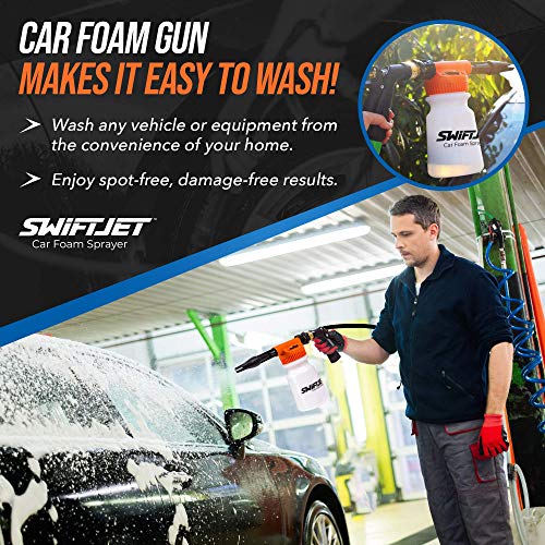 Car Wash Foam Gun with Microfiber Wash Mitt