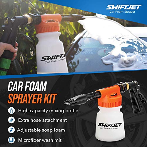 Car Wash Foam Gun with Microfiber Wash Mitt