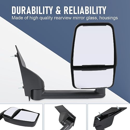 JDMSPEED Manual Adjustment Passenger Side View Mirror for Chevy Express/GMC Savana