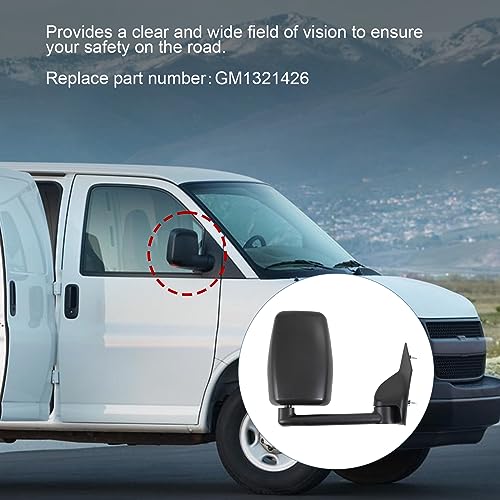 JDMSPEED Manual Adjustment Passenger Side View Mirror for Chevy Express/GMC Savana
