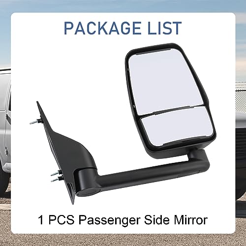 JDMSPEED Manual Adjustment Passenger Side View Mirror for Chevy Express/GMC Savana