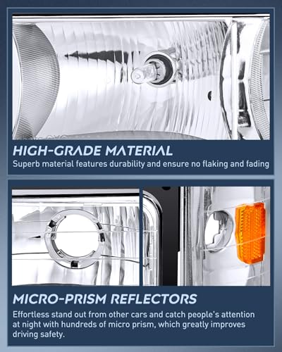 Nilight Headlight Assembly for 1988-1993 Chevrolet, GMC Trucks